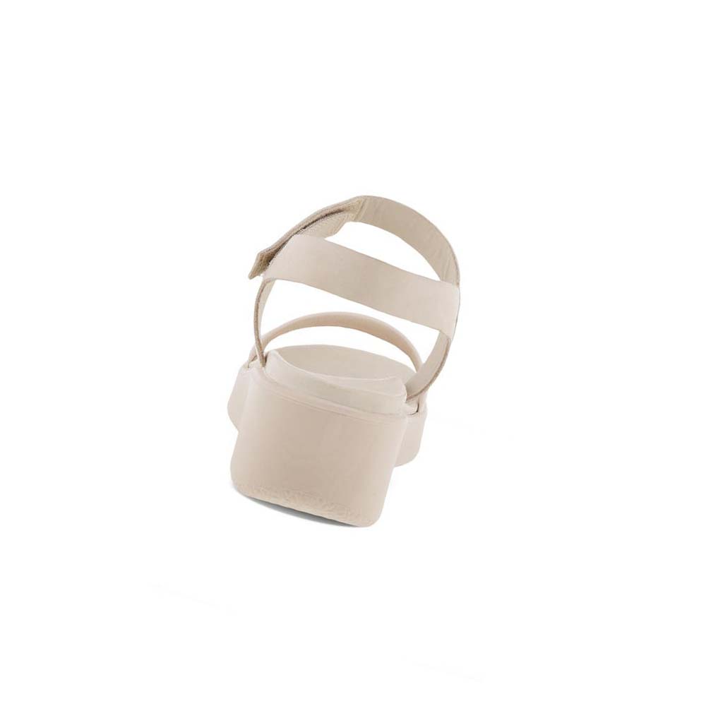 Women's Ecco Flowt Lx Wedge Sandals White | Canada 184AHK